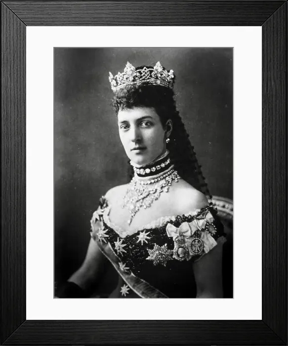 Framed Print : Alexandra of Denmark, Queen Consort to Edward VII of the United Kingdom, portrait photograph by Alexander Bassano 1881 Framed Print : Alexandra of Denmark, Queen Consort to Edward VII of the United Kingdom, portrait photograph by Alexander Bassano 1881