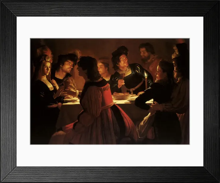 Framed Print : The Wedding Supper, Honthorst, Gerard van, 1615 Framed Print : The Wedding Supper, Honthorst, Gerard van, 1615