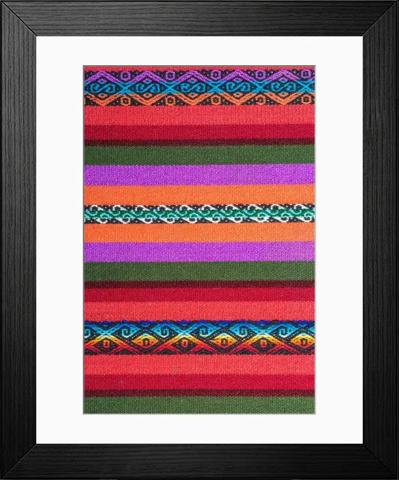 Framed Print : Andean weaving loom made in bright colors Framed Print : Andean weaving loom made in bright colors
