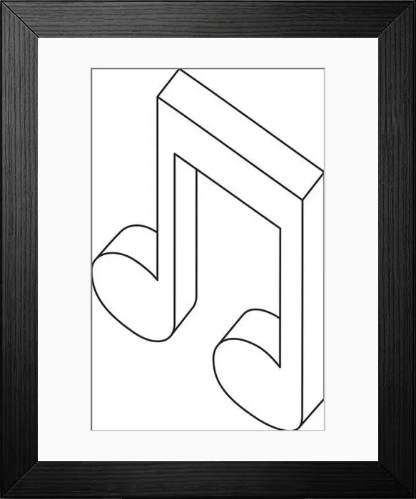 Framed Print : music note sound audio isometric Framed Print : music note sound audio isometric