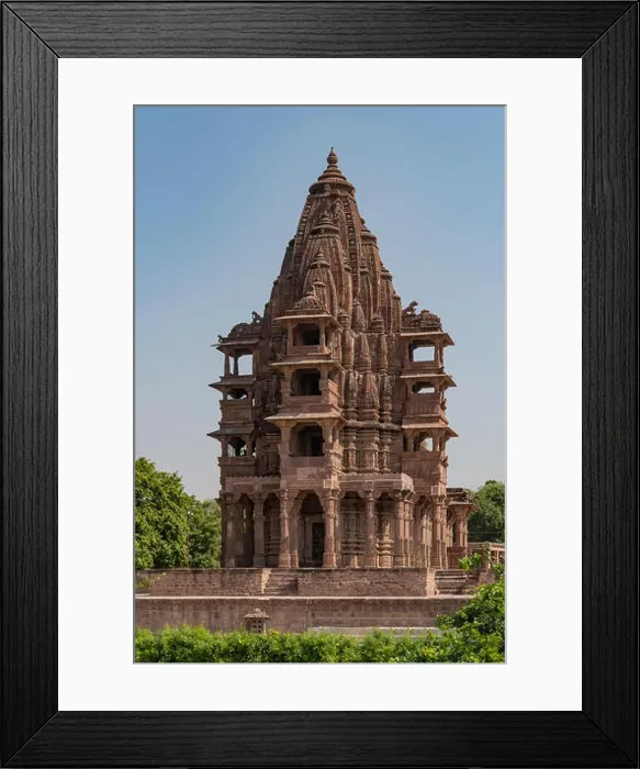 Framed Print : Hindu Temple at Mandore Garden, Jodhpur, Rajasthan, India