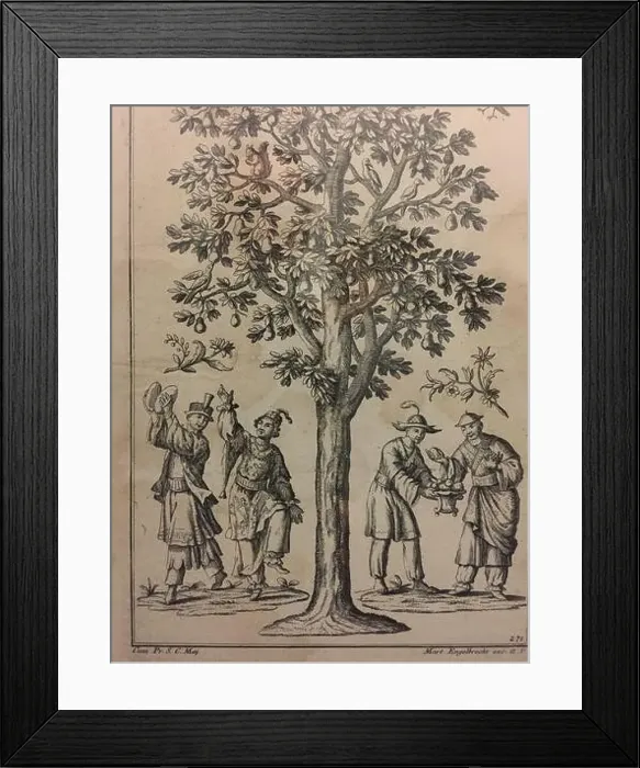 Framed Print : Martin Engelbrecht Chinesen unter einem Baum