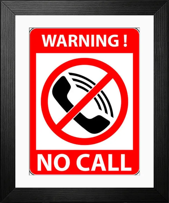 Framed Print : No phone, telephone prohibited symbol Framed Print : No phone, telephone prohibited symbol