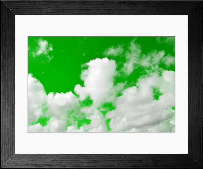 Framed Print : Clouds on the green screen Framed Print : Clouds on the green screen