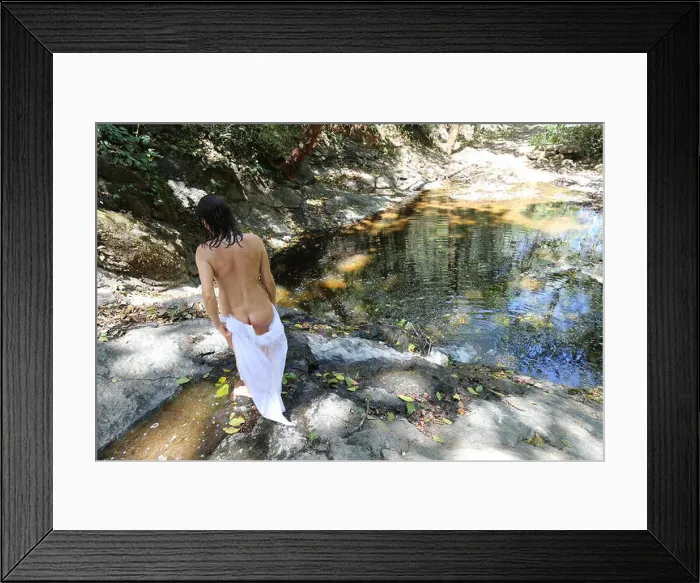 Framed Print : Sexy young woman, long shot full body portrait back side Framed Print : Sexy young woman, long shot full body portrait back side