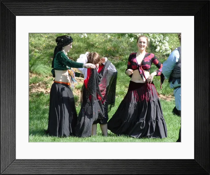 Framed Print : Women in traditional Gypsy costume Framed Print : Women in traditional Gypsy costume