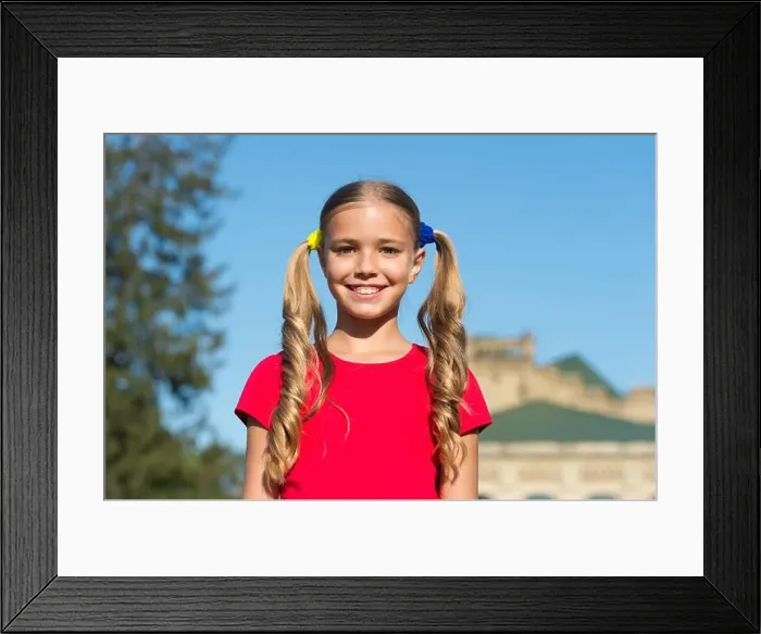 Framed Print : Looking amazing as cute girl. Happy girl smile sunny outdoors Framed Print : Looking amazing as cute girl. Happy girl smile sunny outdoors