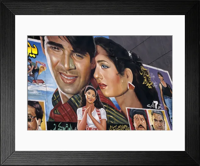 Framed Print : Hand painted hording advertising Pakistani movie Lahore Pakistan Lahore is centre of Pakistan film industry known as Framed Print : Hand painted hording advertising Pakistani movie Lahore Pakistan Lahore is centre of Pakistan film industry known as