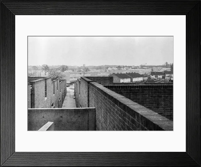 Framed Print : 1974 archive photograph of the Bishopsfield housing estate in Harlow Framed Print : 1974 archive photograph of the Bishopsfield housing estate in Harlow