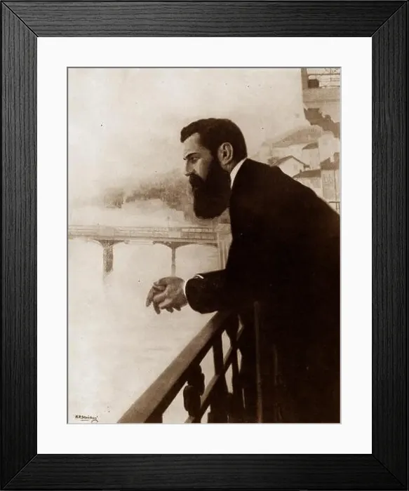 Framed Print : Photograph of Theodor Herzl (1860-1904) Austro-Hungarian journalist Framed Print : Photograph of Theodor Herzl (1860-1904) Austro-Hungarian journalist