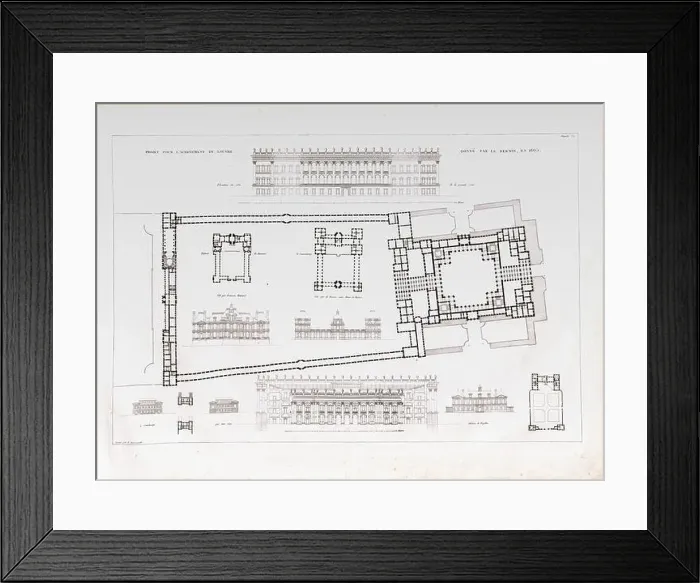Framed Print : Project for the completion of the Louvre Framed Print : Project for the completion of the Louvre