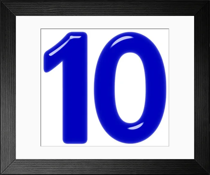 Framed Print : Numeral 10, ten, isolated on white background, 3d render Framed Print : Numeral 10, ten, isolated on white background, 3d render