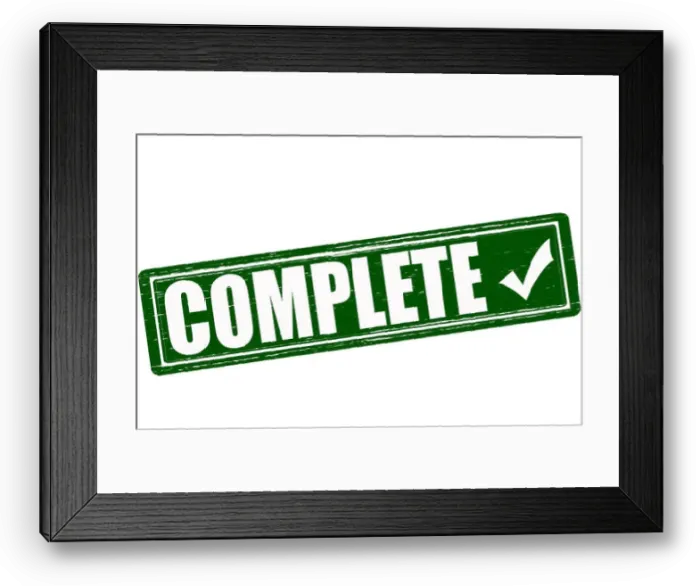 Framed Print : Stamp with word complete inside, illustration Framed Print : Stamp with word complete inside, illustration