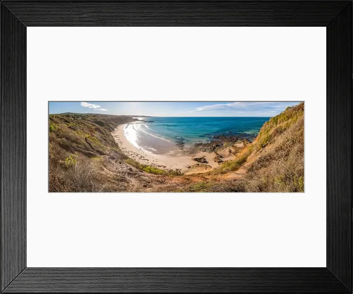 Framed Print : Sunnymead Beach panorama, Great Ocean Road, Victoria, Australia Framed Print : Sunnymead Beach panorama, Great Ocean Road, Victoria, Australia