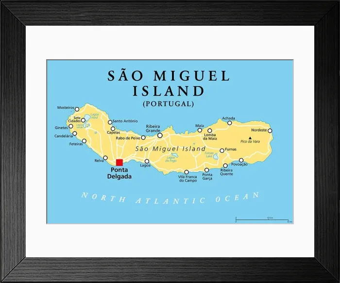 Framed Print : Sao Miguel Island, Azores, Portugal