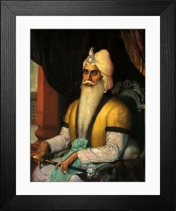 Framed Print : Maharaja Ranjit Singh, Emperor of the Sikh Empire Framed Print : Maharaja Ranjit Singh, Emperor of the Sikh Empire