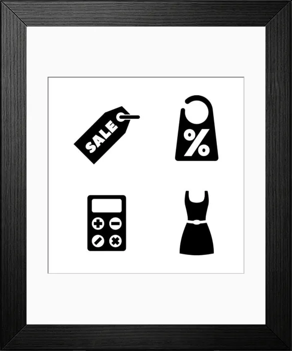 Framed Print : Shopping, Sale, Discount. Simple Related Vector Icons Set for Video Framed Print : Shopping, Sale, Discount. Simple Related Vector Icons Set for Video