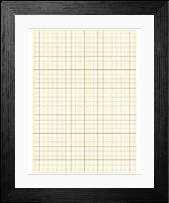 Framed Print : Graph paper. Printable millimeter grid paper with color lines