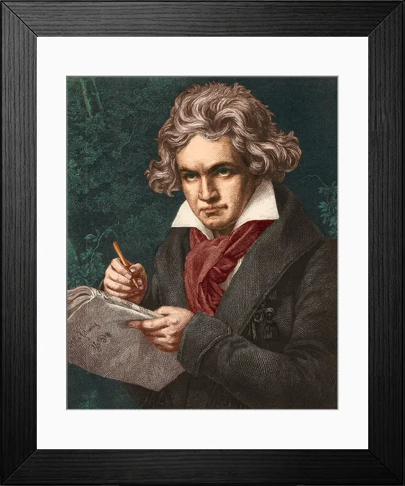 Framed Print : Portrait of German composer Ludwig van Beethoven, 1770-1827 Framed Print : Portrait of German composer Ludwig van Beethoven, 1770-1827