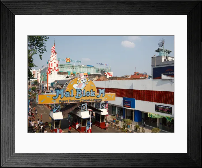 Framed Print : Entrance to Blok M shopping mall in Jakarta, Indonesia Framed Print : Entrance to Blok M shopping mall in Jakarta, Indonesia