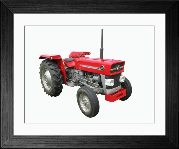 Framed Print : A red Massey Ferguson 135 tractor. Produced between 1964 and 1975 Framed Print : A red Massey Ferguson 135 tractor. Produced between 1964 and 1975