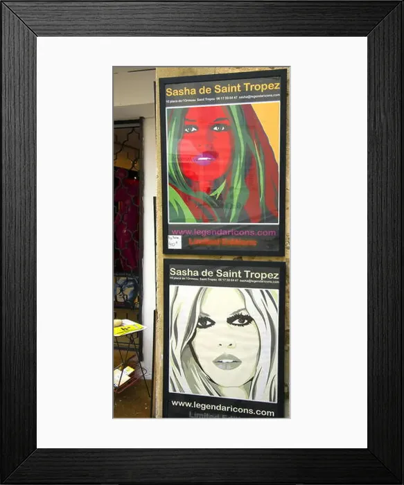 Framed Print : Brigitte Bardot images for sale in St Tropez, France Framed Print : Brigitte Bardot images for sale in St Tropez, France