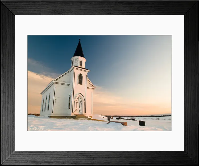 Framed Print : Old abandoned church in Stonehaven New-Brunswick Canada Framed Print : Old abandoned church in Stonehaven New-Brunswick Canada
