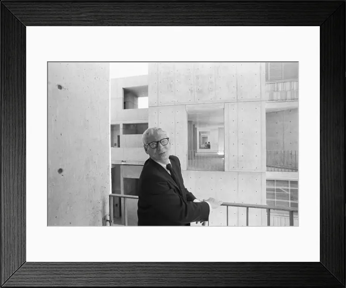 Framed Print : Louis Kahn at the Salk Institute Framed Print : Louis Kahn at the Salk Institute
