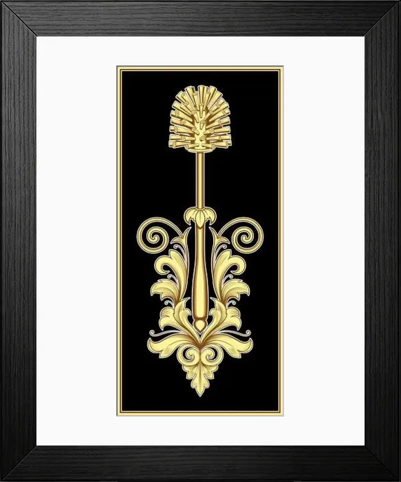 Framed Print : Vladimir Putin's golden toilet brush in the Empire style Framed Print : Vladimir Putin's golden toilet brush in the Empire style