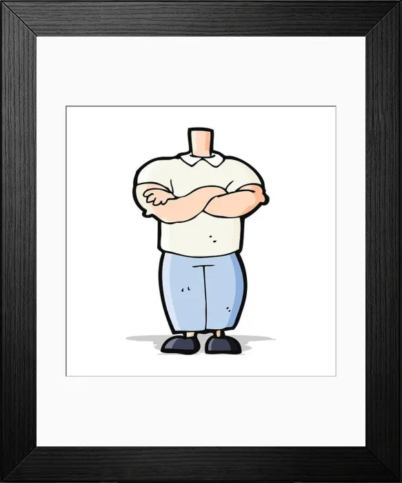 Framed Print : cartoon body (mix and match cartoons or add photo faces) Framed Print : cartoon body (mix and match cartoons or add photo faces)