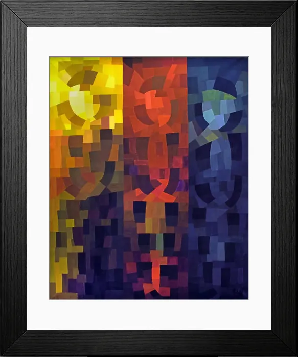 Framed Print : Hommage aux Peuples de Couleur - Tribute to the Colored Peoples, Otto Freundlich 1878-1943, German, Germany