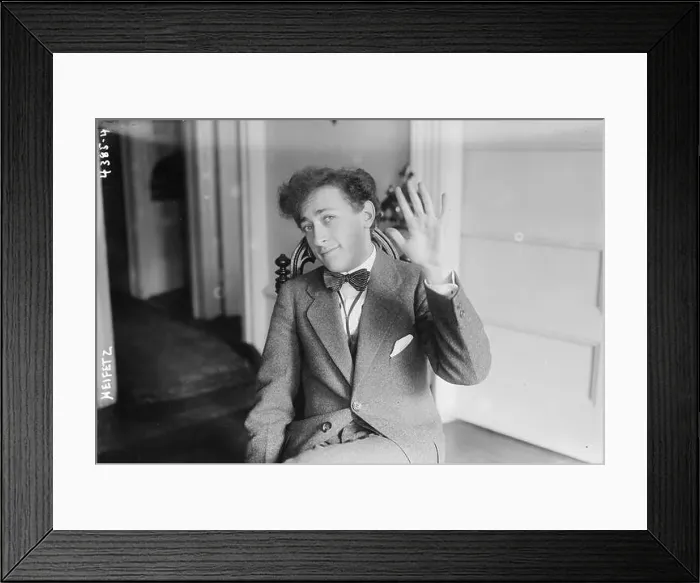 Framed Print : Heifetz, Photograph shows violinist Jascha Heifetz (1901-1987)