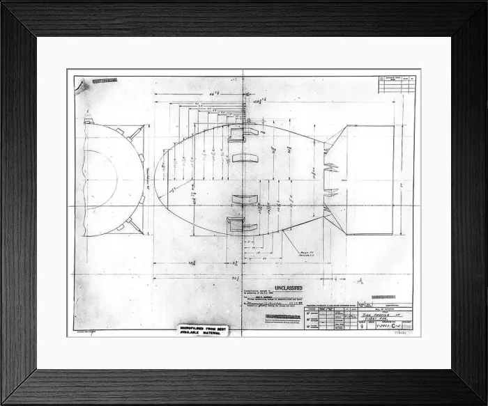 Framed Print : WWII, Fat Man, Nuclear Weapon Framed Print : WWII, Fat Man, Nuclear Weapon