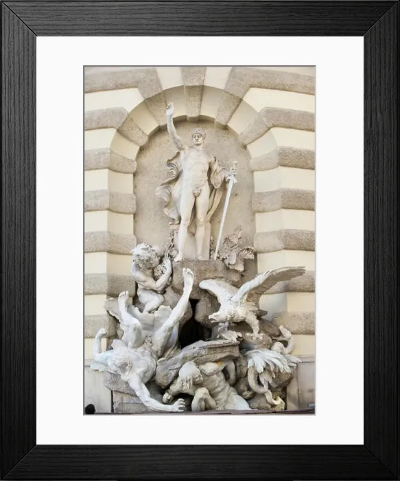 Framed Print : The power on land, 1897, fountain with statues on St Framed Print : The power on land, 1897, fountain with statues on St