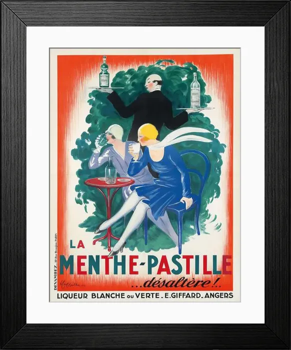 Framed Print : La Menthe-Pastille. 1929. Vintage advertisement poster by Leonetto Cappiello Framed Print : La Menthe-Pastille. 1929. Vintage advertisement poster by Leonetto Cappiello