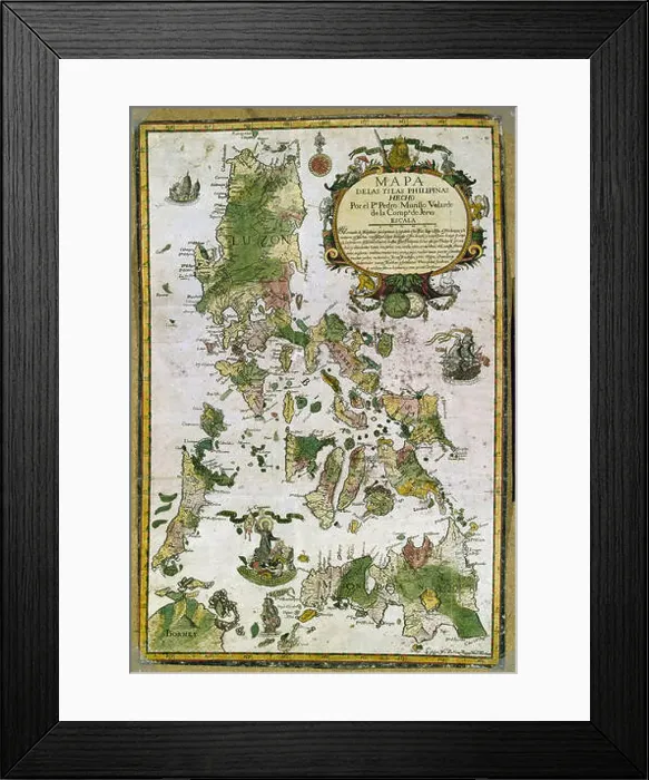 Framed Print : MAPA DE LAS ISLAS FILIPINAS - 1744 Framed Print : MAPA DE LAS ISLAS FILIPINAS - 1744