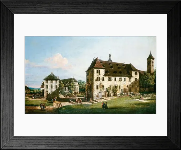 Framed Print : Bernardo Bellotto, The Fortress of Königstein: Courtyard with the Magdalenenburg, landscape painting, 1756-1758 Framed Print : Bernardo Bellotto, The Fortress of Königstein: Courtyard with the Magdalenenburg, landscape painting, 1756-1758