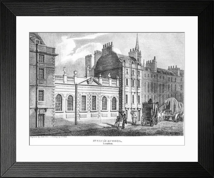 Framed Print : An engraving of St Pauls School Framed Print : An engraving of St Pauls School