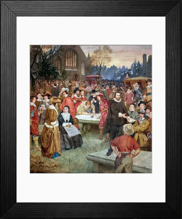 Framed Print : Hole William Brassey - the Signing of the National Covenant in Greyfriars Churchyard 1638 Framed Print : Hole William Brassey - the Signing of the National Covenant in Greyfriars Churchyard 1638