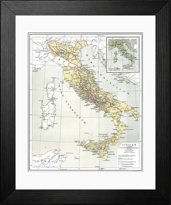 Framed Print : Historical map of Ancient Italy, c. 218 BC Framed Print : Historical map of Ancient Italy, c. 218 BC
