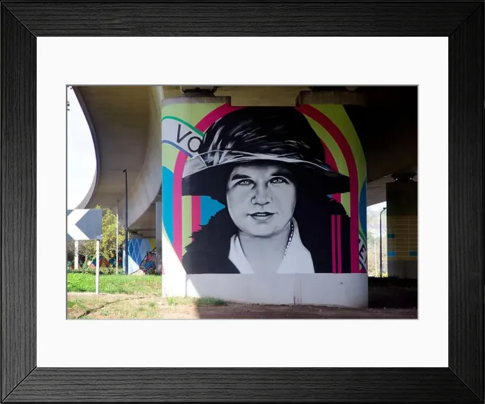 Framed Print : Mural by Paul Shepherd (Walls by Paul) of Lady Rhondda Framed Print : Mural by Paul Shepherd (Walls by Paul) of Lady Rhondda