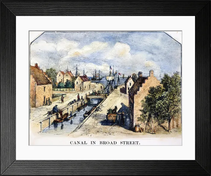 Framed Print : NEW YORK CITY STREET. / nBroad Street Framed Print : NEW YORK CITY STREET. / nBroad Street