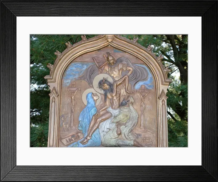 Framed Print : Stations of the cross Station 13 -Jesus is taken down from the Cross Framed Print : Stations of the cross Station 13 -Jesus is taken down from the Cross