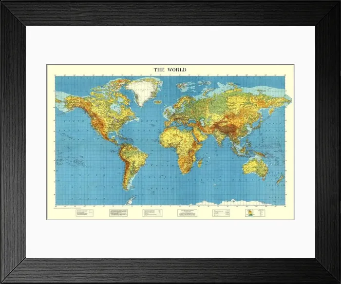 Framed Print : World map of 1947 Framed Print : World map of 1947