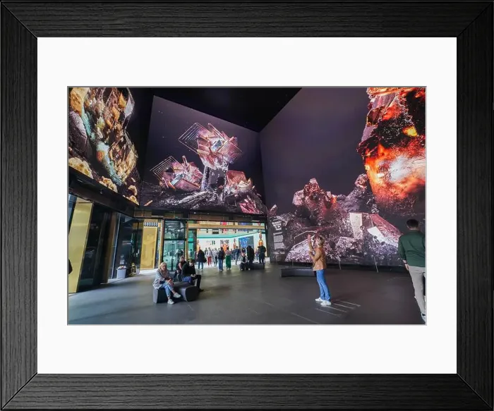 Framed Print : London UK. 18 May 2023.A visual installation Waiting To Be Found in 3D by Dan Hoopert shown at the Outernet near Framed Print : London UK. 18 May 2023.A visual installation Waiting To Be Found in 3D by Dan Hoopert shown at the Outernet near