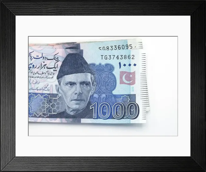 Framed Print : Pakistani Rupees, Pakistani currency notes, 1000 Rupees Framed Print : Pakistani Rupees, Pakistani currency notes, 1000 Rupees