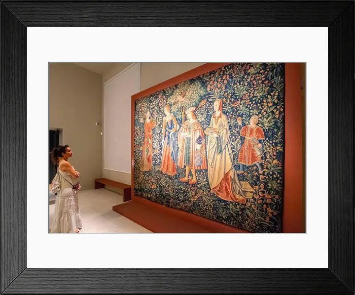 Framed Print : France, Paris, National museum of the Middle Ages-Cluny museum, tapestries of the Lady with the Unicorn Framed Print : France, Paris, National museum of the Middle Ages-Cluny museum, tapestries of the Lady with the Unicorn