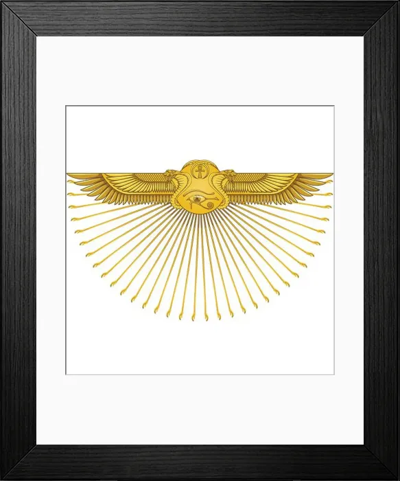 Framed Print : Vector design of Winged Sun with cobras, symbol of ancient Egypt, Winged Sun, eye of horus, ankh cross Framed Print : Vector design of Winged Sun with cobras, symbol of ancient Egypt, Winged Sun, eye of horus, ankh cross