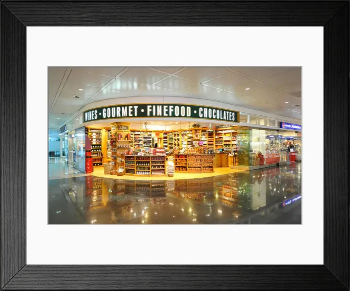 Framed Print : Duty-free zone, Franz Josef Strauss Airport Munich, Bavaria Framed Print : Duty-free zone, Franz Josef Strauss Airport Munich, Bavaria