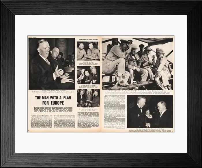 Framed Print : 1947 Nurnberger Illustrated Magazine Marshall Plan Framed Print : 1947 Nurnberger Illustrated Magazine Marshall Plan